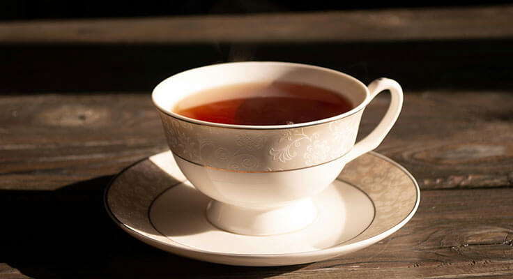 black tea in a cup