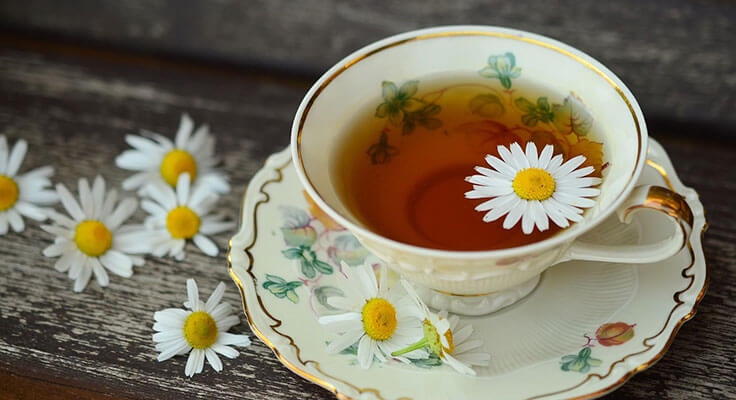Chamomille tea in a cup