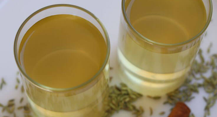 Two glass of fennel tea