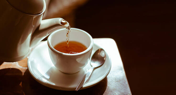 spearmint tea in a cup