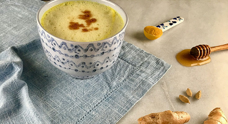Turmeric tea in a cup