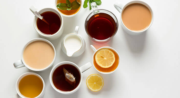 Different sort of teas on a table