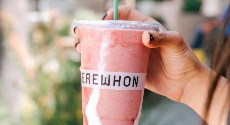 Strawberry Smoothie in a hand